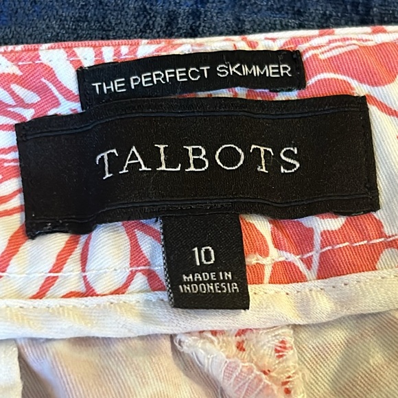 Talbots The Perfect Skimmer Pink White Size 10 - Picture 5 of 6
